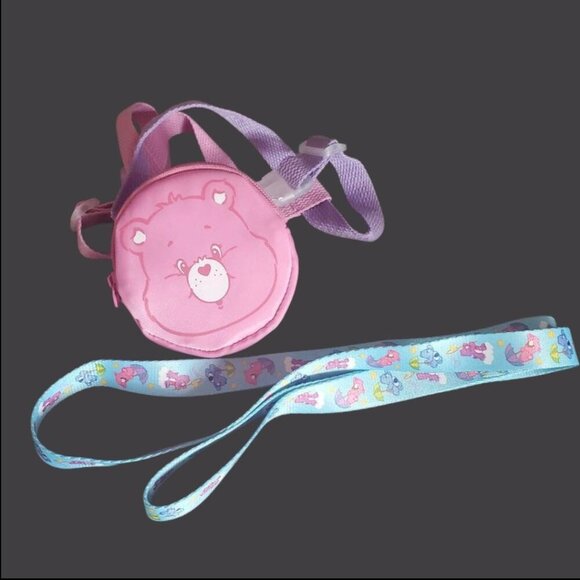 Care Bears Cartoon Bear Pet Chest Harness Printed Leash Set pink/blue One Size - Picture 7 of 7